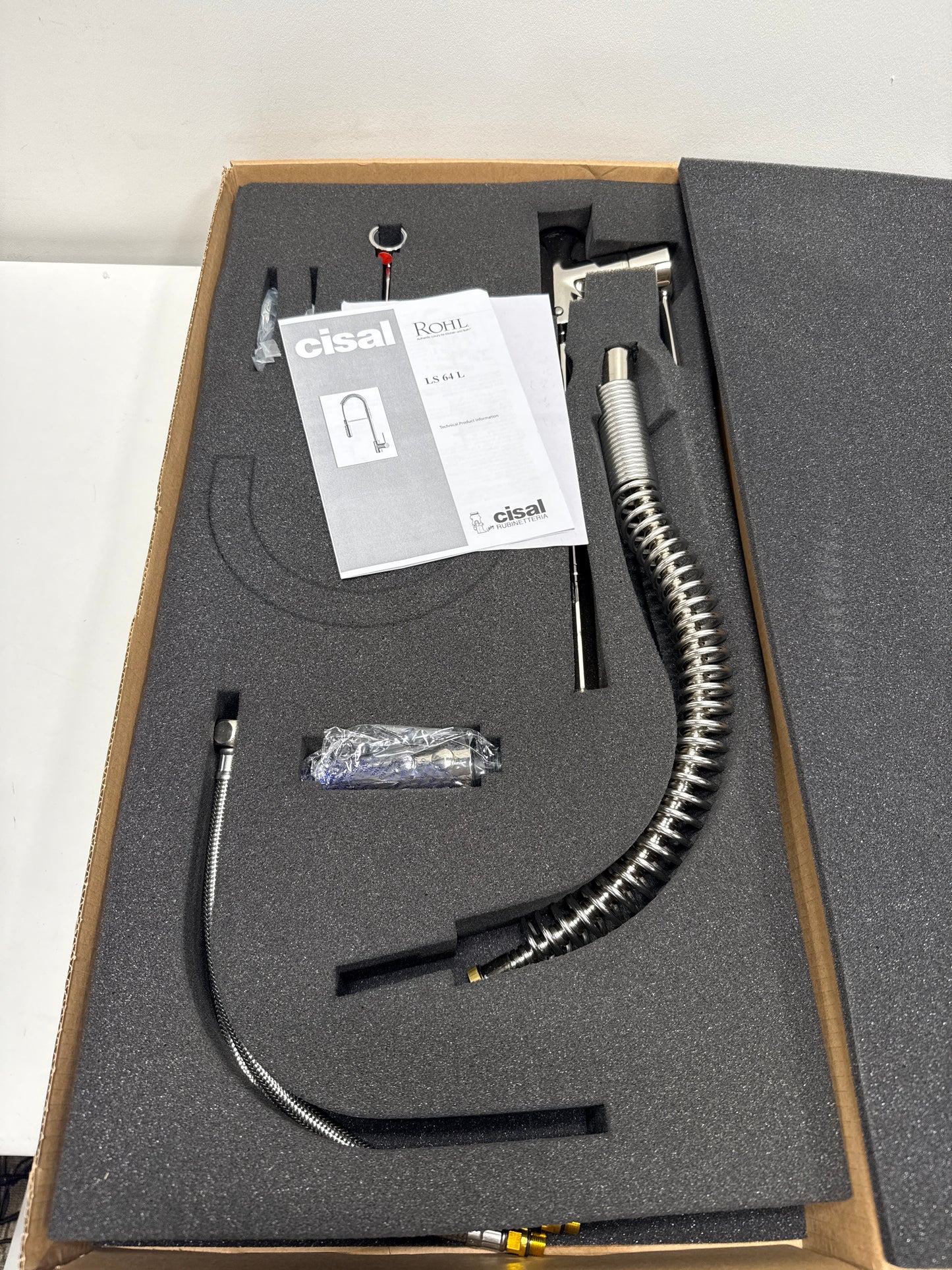 ROHL LS64L-PN-2 Pirellone Side Lever Pro Pull-Down Kitchen Faucet