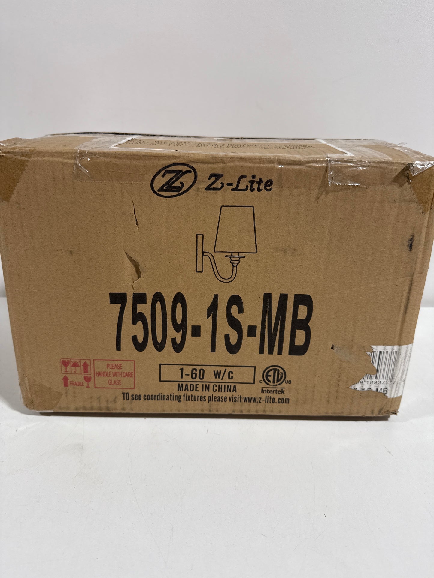 Z-Lite Gianna 8 Inch Wall Sconce Gianna - 7509-1S-MB - Traditional