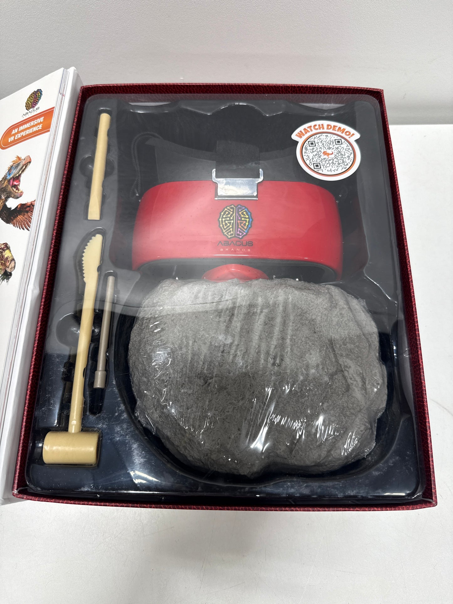 Abacus Brands Dino Dig Interactive Learning Science Kit for Kids with VR Goggles