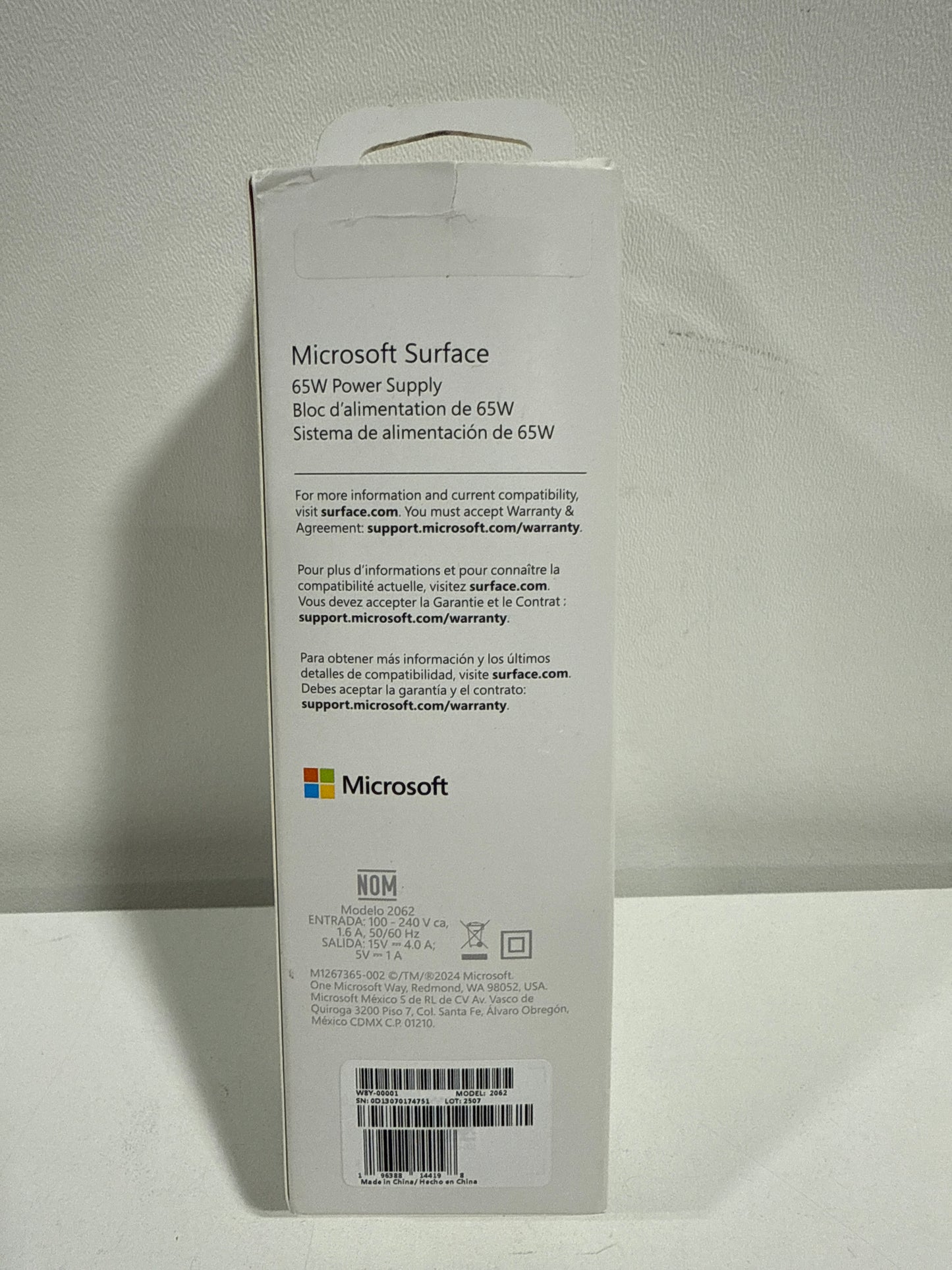 Microsoft Surface 65W Power Supply for Surface Book & Pro
