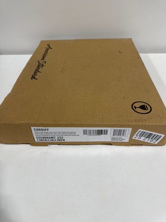 American Standard 5259B.65MT Cardiff Round Closed-Front Toilet Seat with Soft Close Linen