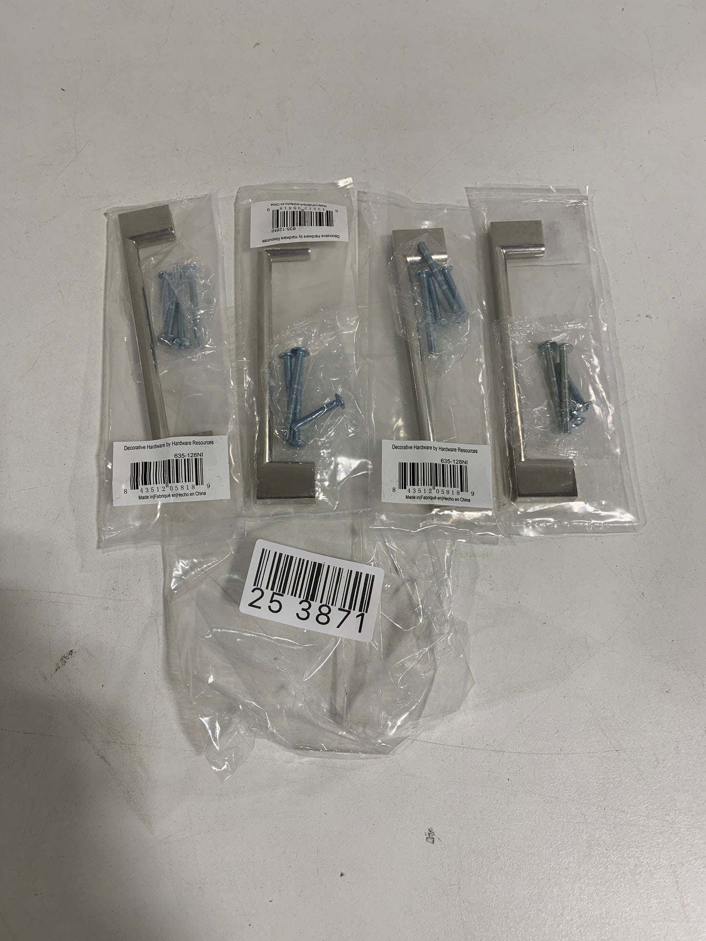 4 Jeffrey Alexander 635-128 Sutton 5-1/16" (128 Mm) Center to Center Square Linear Bar