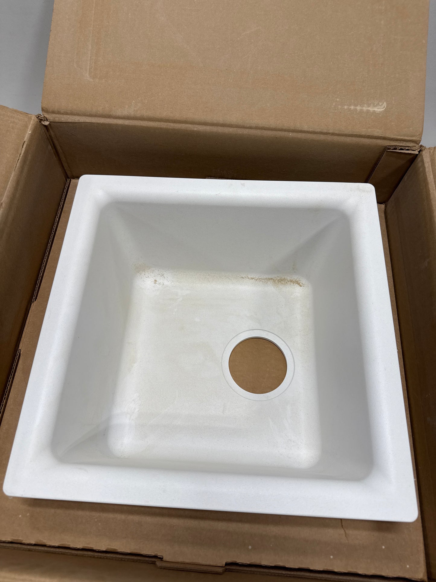Elkay Quartz Classic ELG1616WH0 White Single Bowl Dual Mount Bar Sink