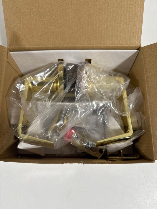 Kwikset 721KNL Kingston Grade 2 Passage Door Lever Set Polished Brass