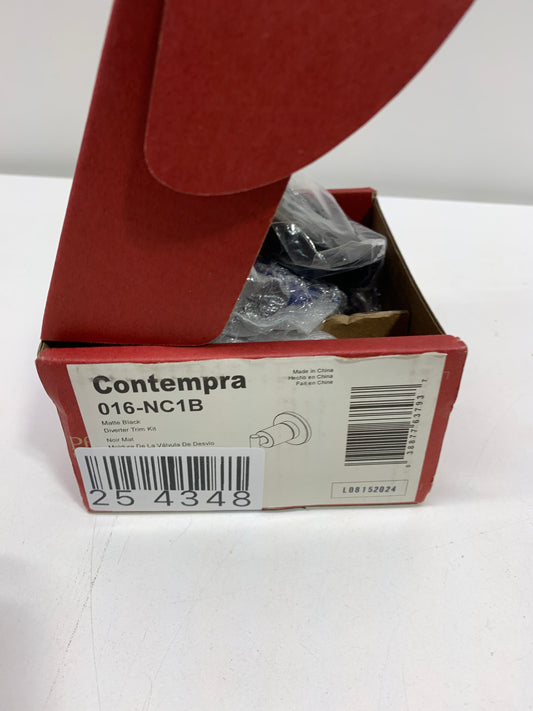 Pfister Contempra 1-Handle Diverter Trim Matte Black (Valve Not Included) 016NC1B
