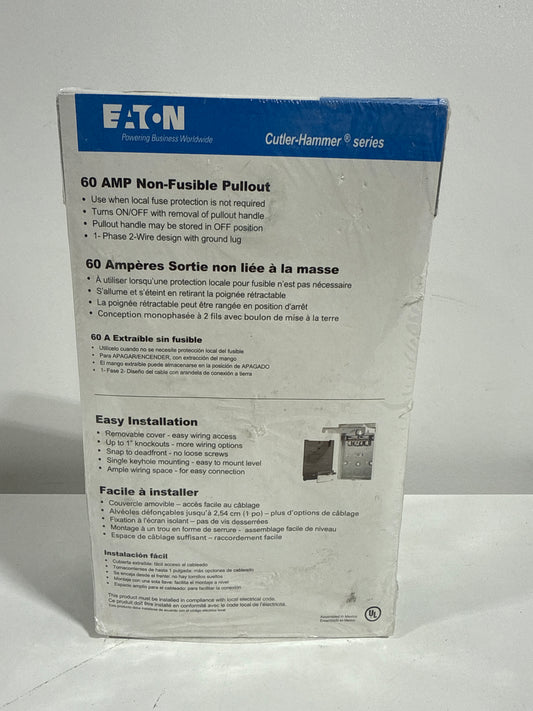 Eaton 60 Amps Non-Fusible AC Disconnect