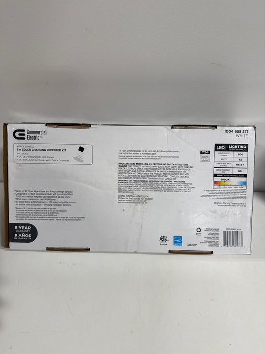 Ultra Slim Integrated LED 6 in Round Adj Color Temp Canless Recessed Light for Kitchen Bath Living Rooms, White 4-Pack