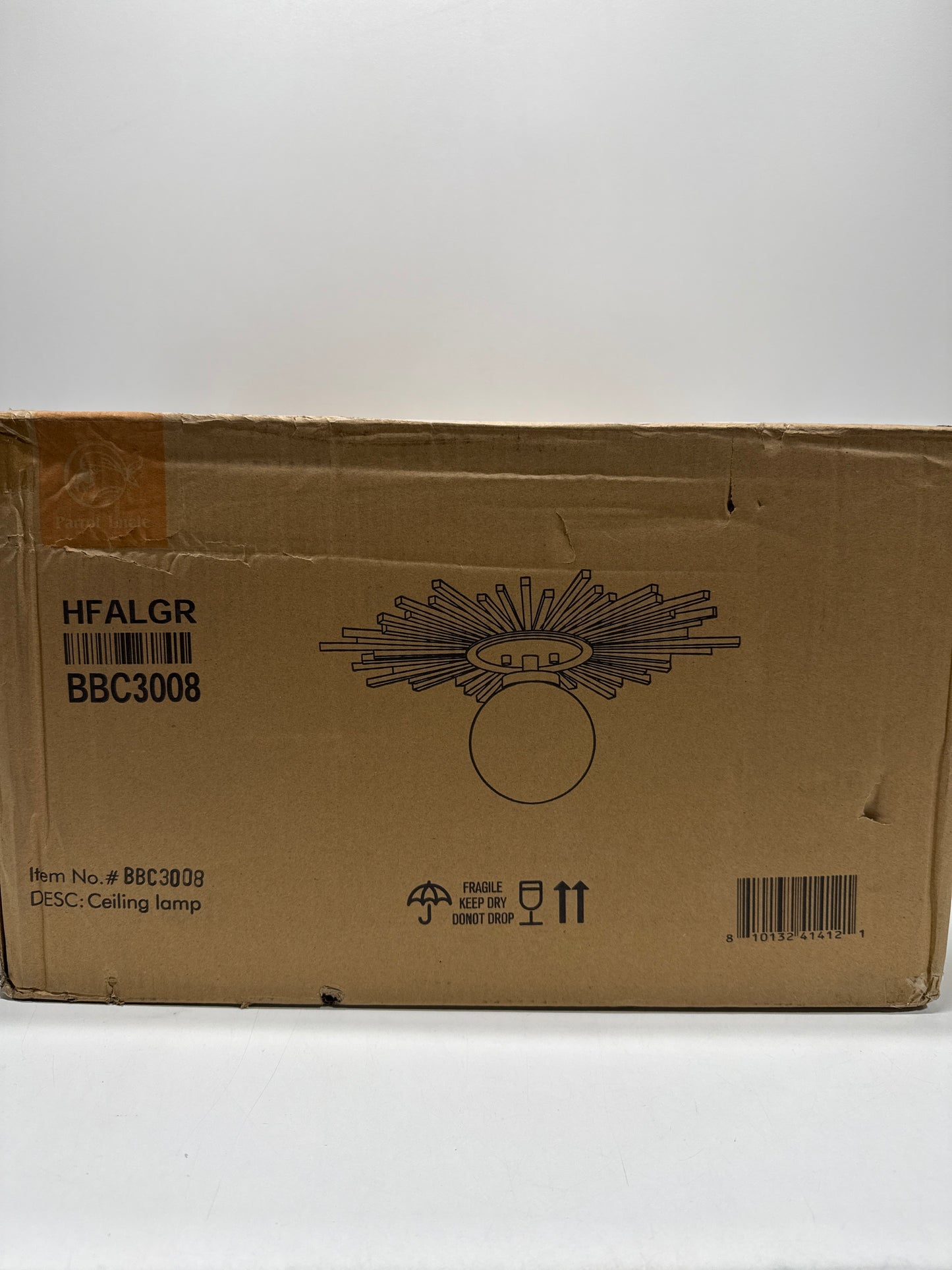 Flint Garden 17.72 in. 1-Light Antique Gold Semi-Flush Mount Ceiling Light Fixture with Glass Shade