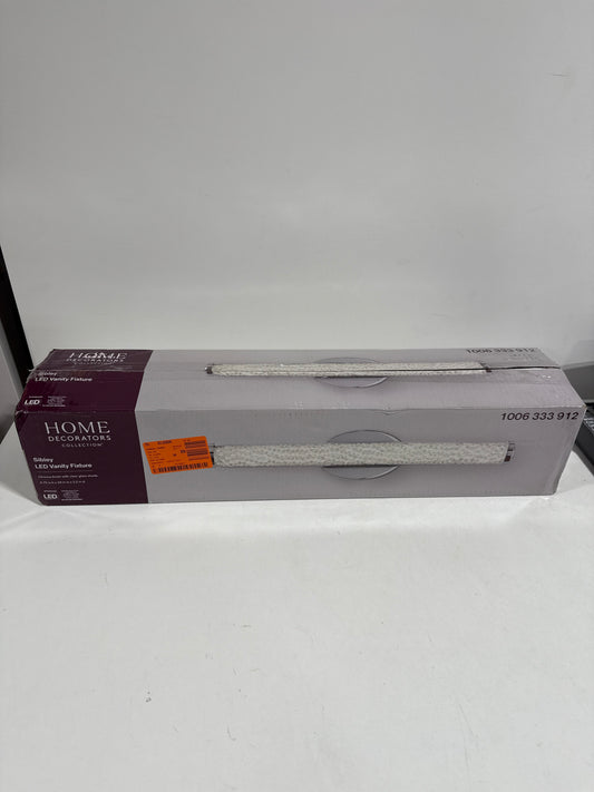 Sibley 24 in. 1-Light Chrome LED Dimmable Bathroom Vanity Light Bar with Clear Glass and Clear Crystals, Bulb Included