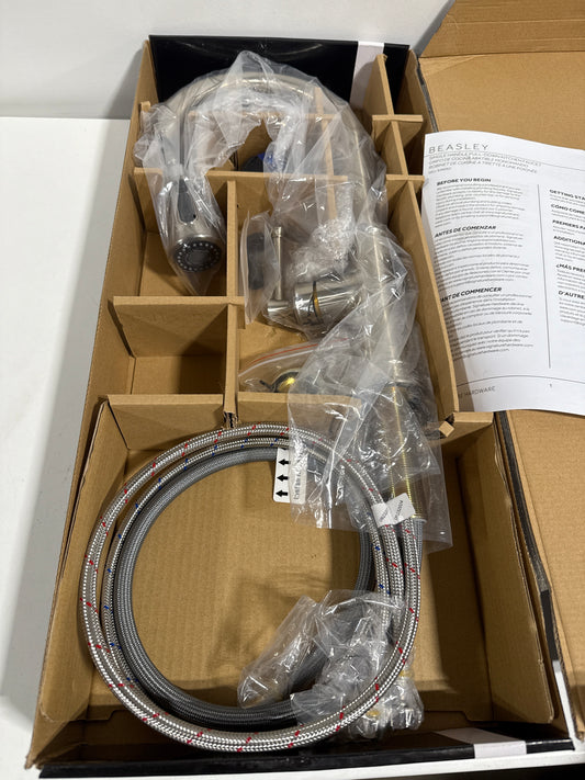 Signature Hardware 949052 Beasley 1.75 GPM Single Hole Pre-Rinse Kitchen Faucet Stainless Steel