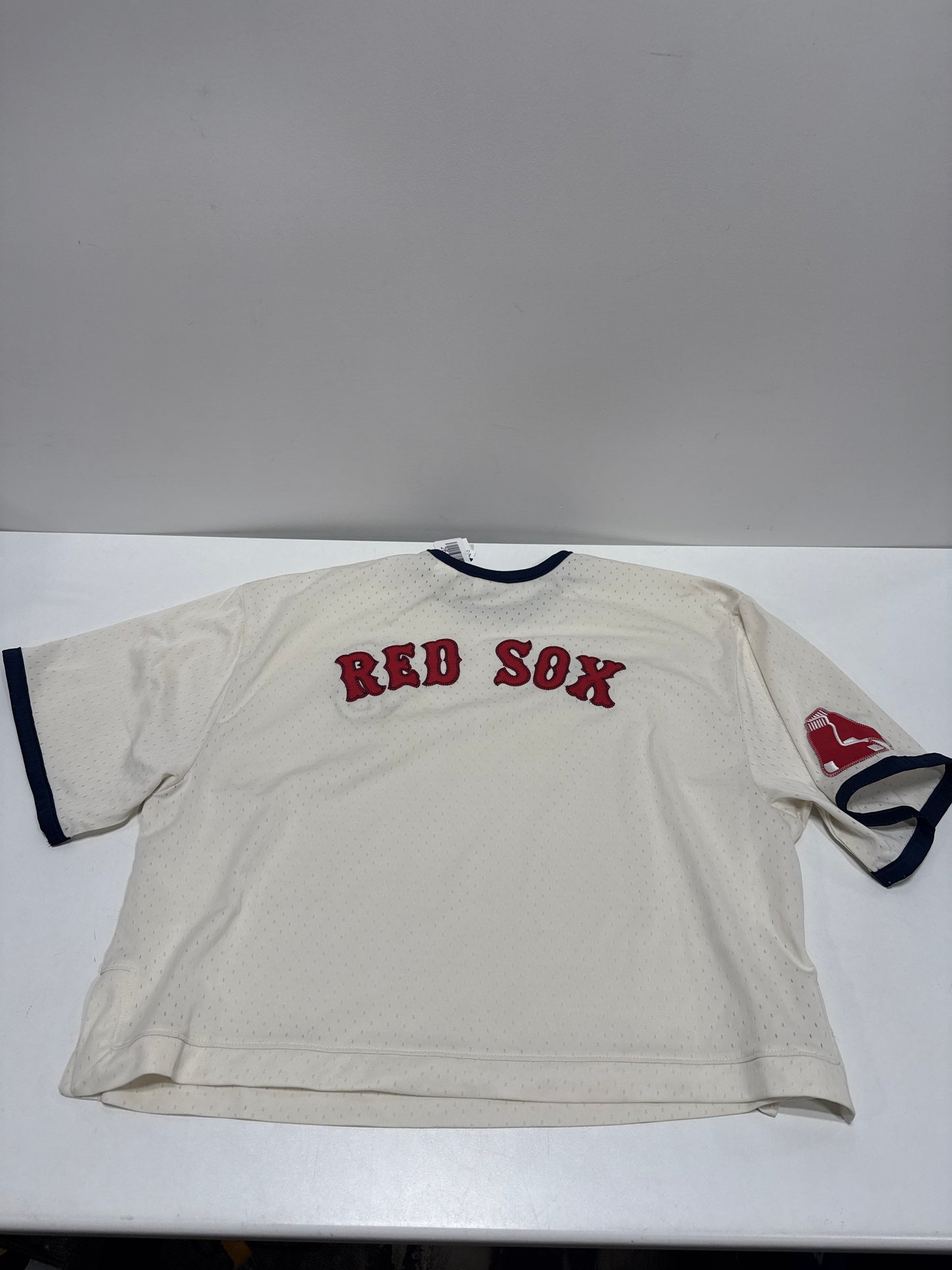 MLB Boston Red Sox Women's Champion Antique White Mesh Jersey - L
