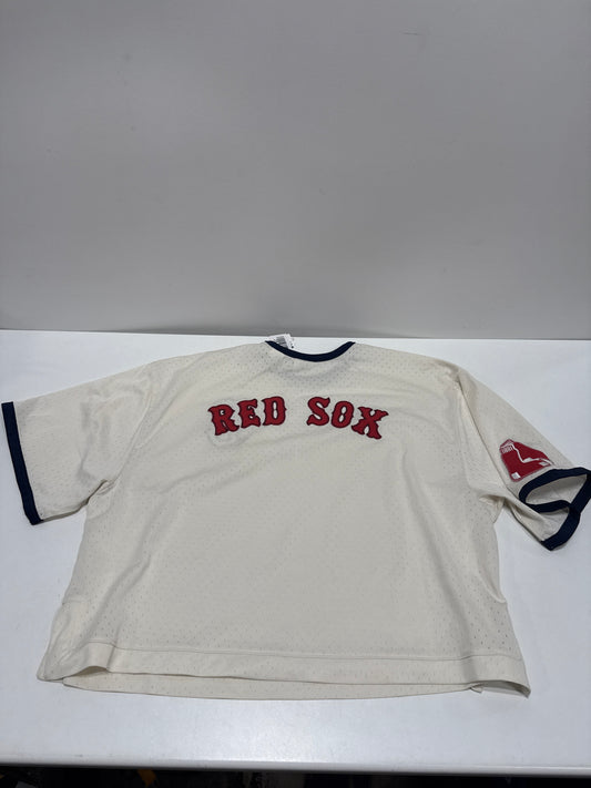 MLB Boston Red Sox Women's Champion Antique White Mesh Jersey - L