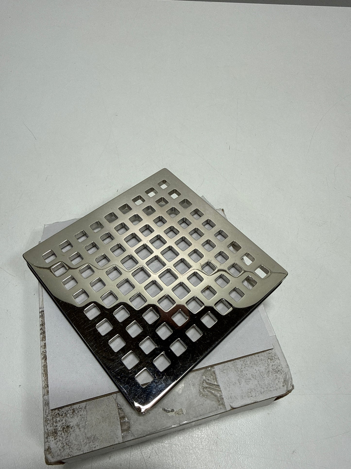 Newport Brass 233-401 Decorative Drains 4" Square Shower Drain Grid, Polished Nickel
