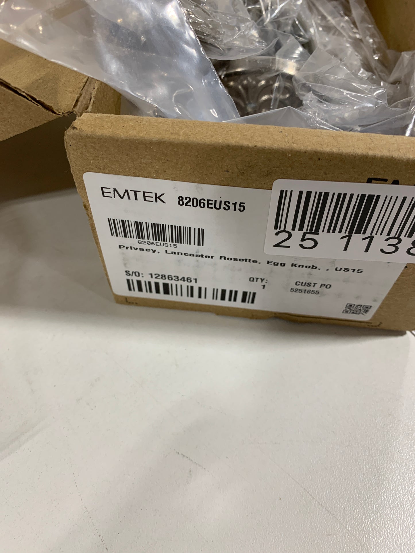 Emtek Egg Brass Modern Privacy Knobset