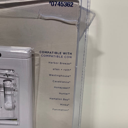 Harbor Breeze 4.72-in 3-Speed White Plastic Indoor Universal Ceiling Fan Control