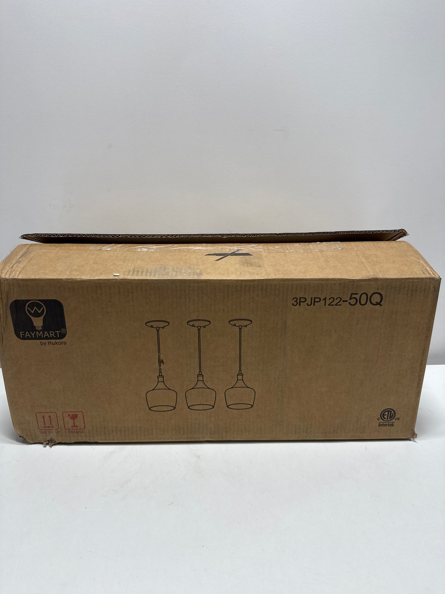 3-Pack 1-Light Kitchen Island Teardrop Clear Glass Pendant with Black Finish