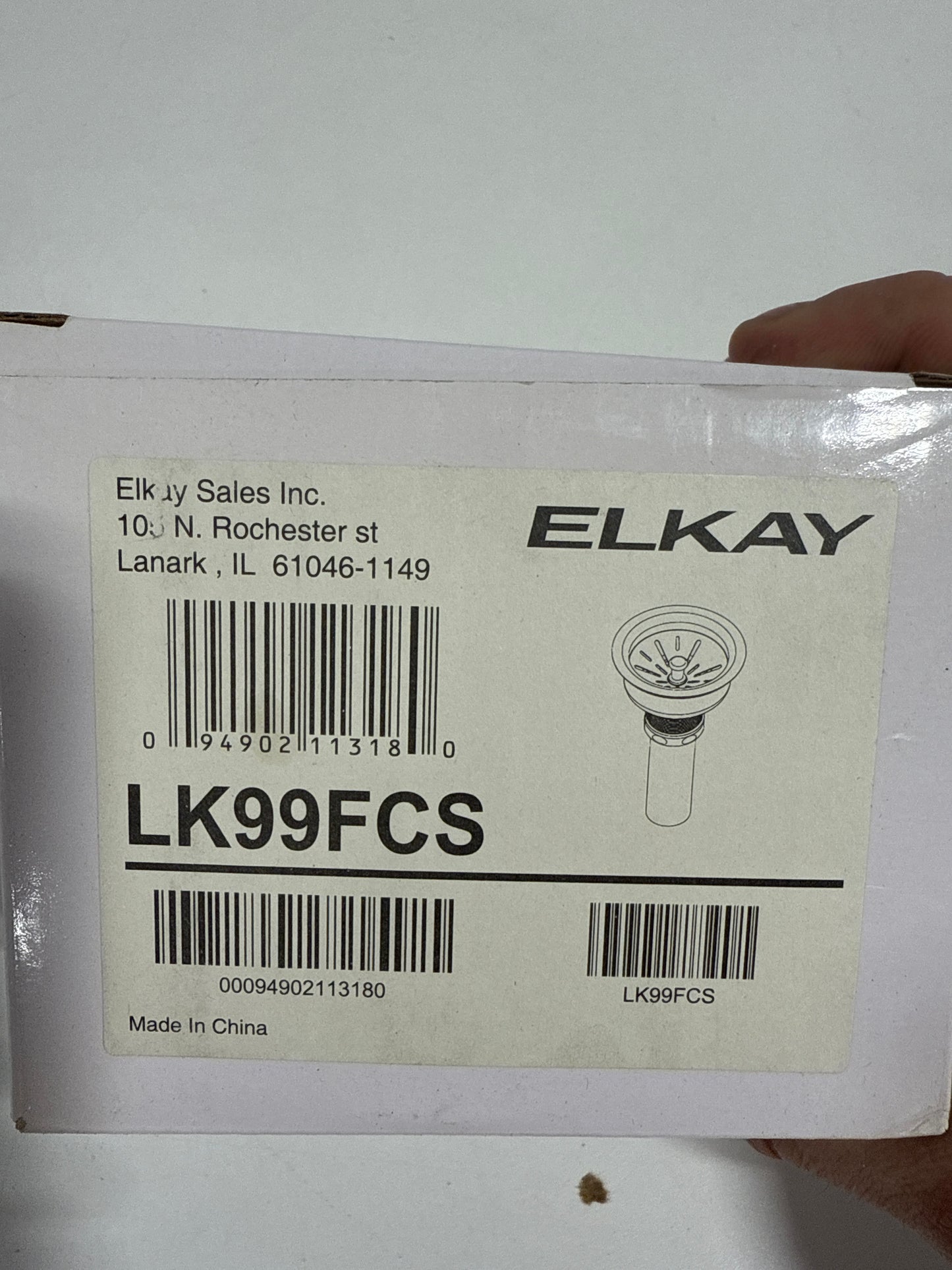 See Desc Elkay LK99FCS Deluxe Drain Kit with Type 304 Stainless Steel Body for Fireclay Sinks