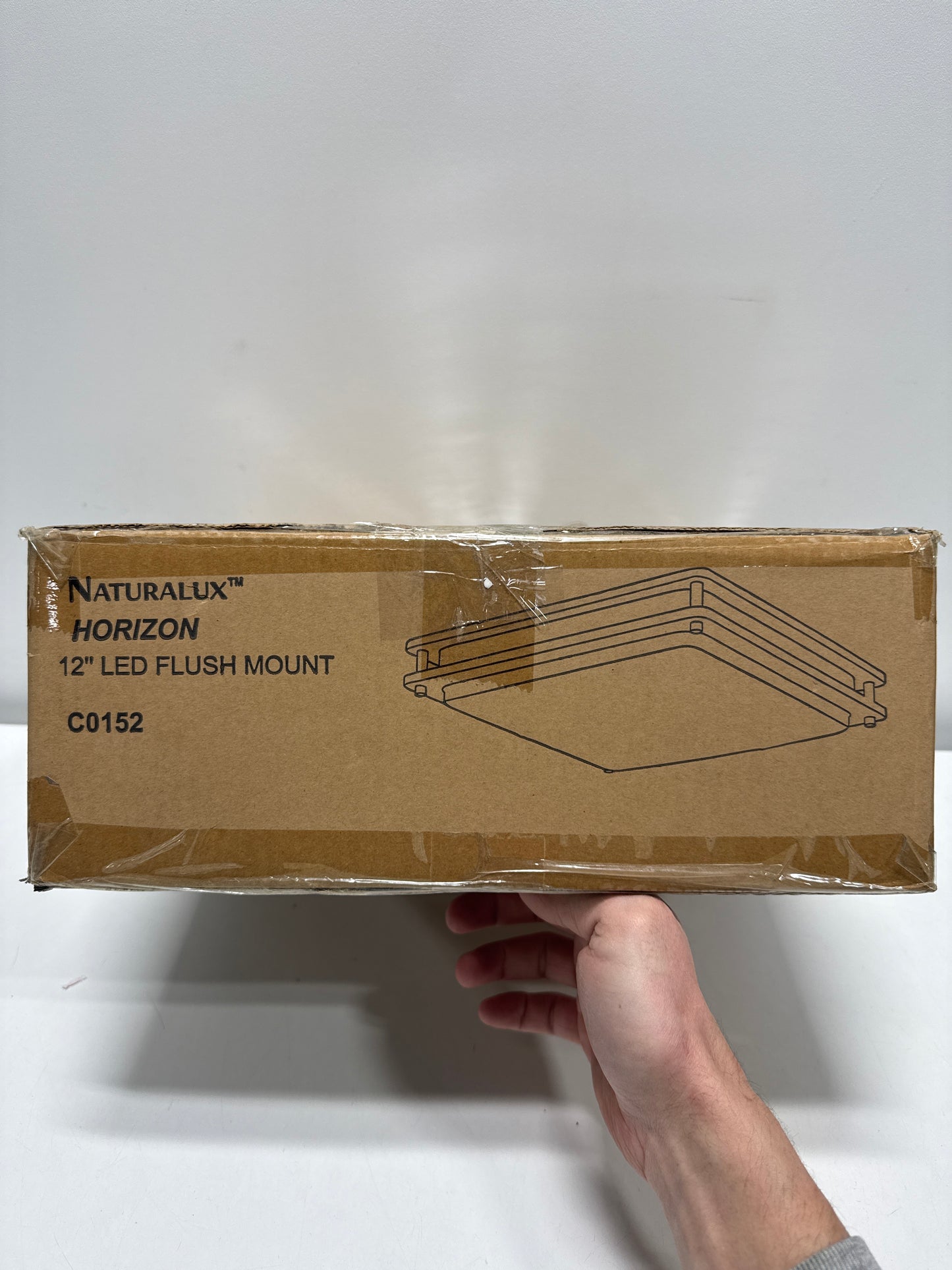 Vaxcel Horizon 12-in W LED Satin Nickel Flush Mount Ceiling Light Fixture White Shade