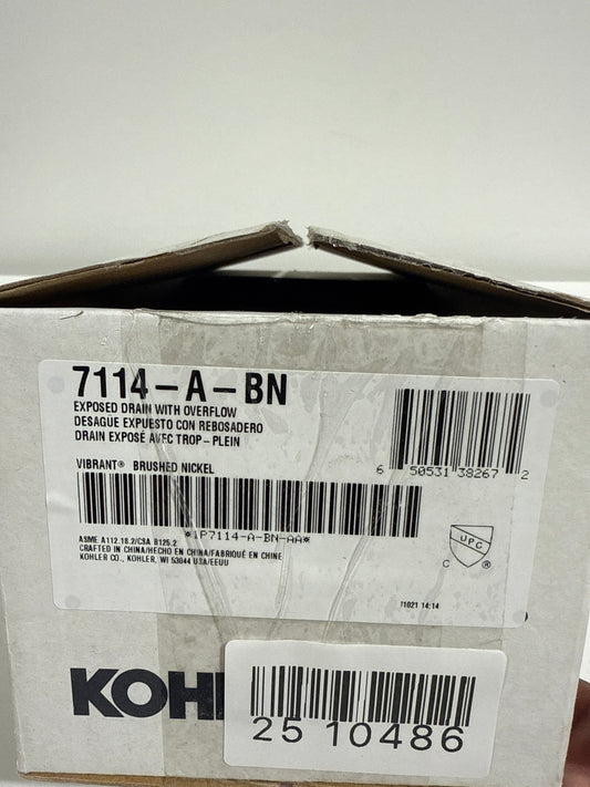 KOHLER K-7114-a Premier Pop-up Drain, Exposed, with Overflow