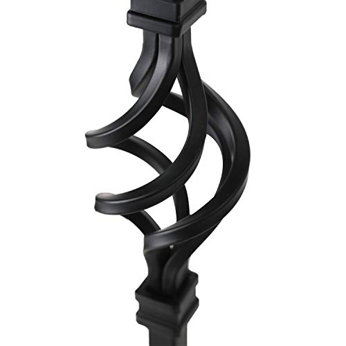 S08 - Wrought Iron Balusters – Set of 10 Deck Balusters - Decorative Metal Balusters for Decks – Spiral Stair Railing - 1/2-inch Hollow Single Bas