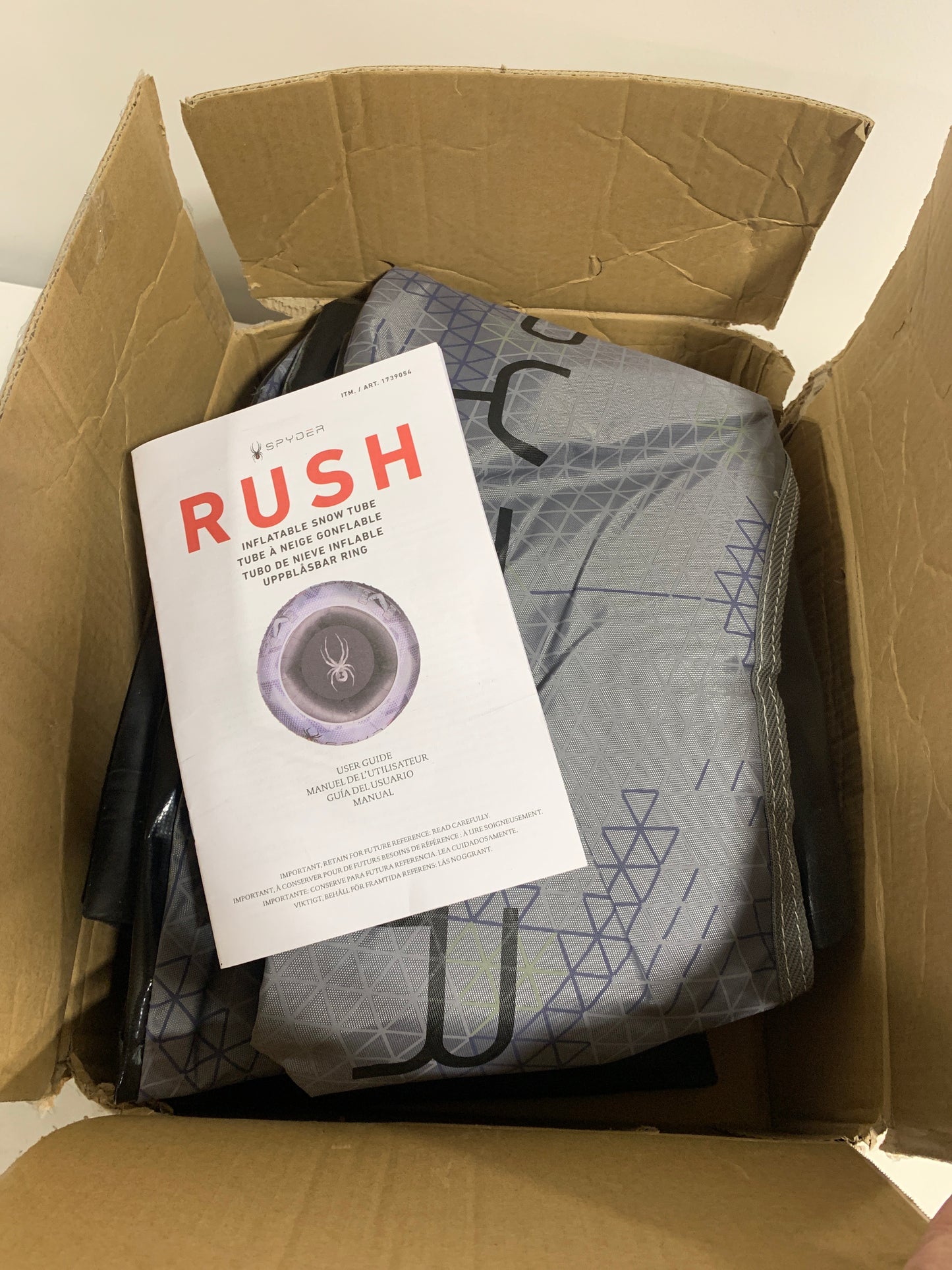 Spyder RUSH Inflated Rubber Snow Tube, 104.5 cm