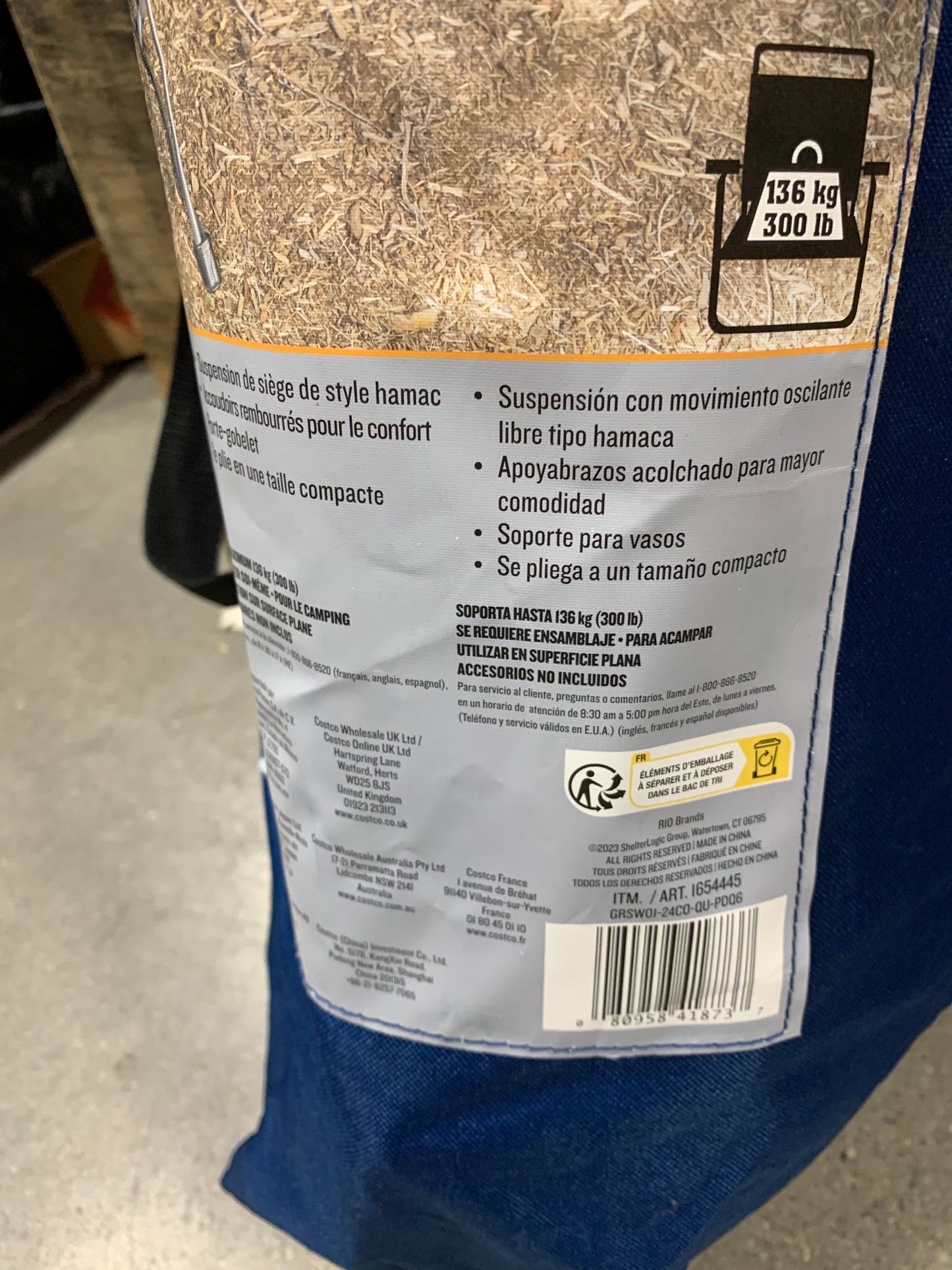 Used Rio Swinging Hammock Chair Blue