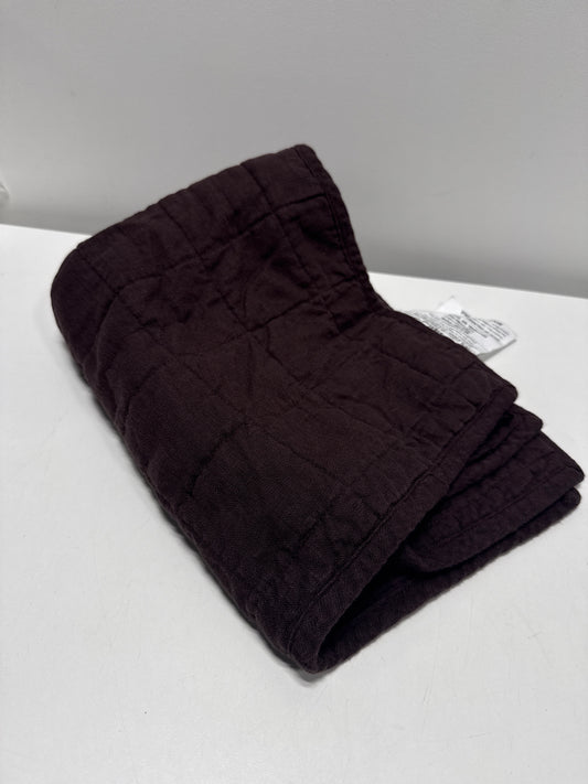 Standard Heavyweight Linen Blend Quilt Sham Set Dark Fig - Casaluna