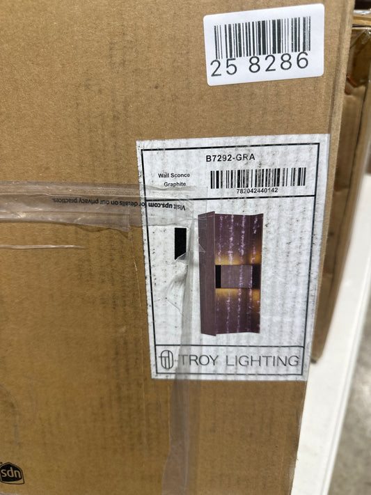 Troy Lighting Scotsman LED Outdoor Wall Sconce in Grey, Size: Medium