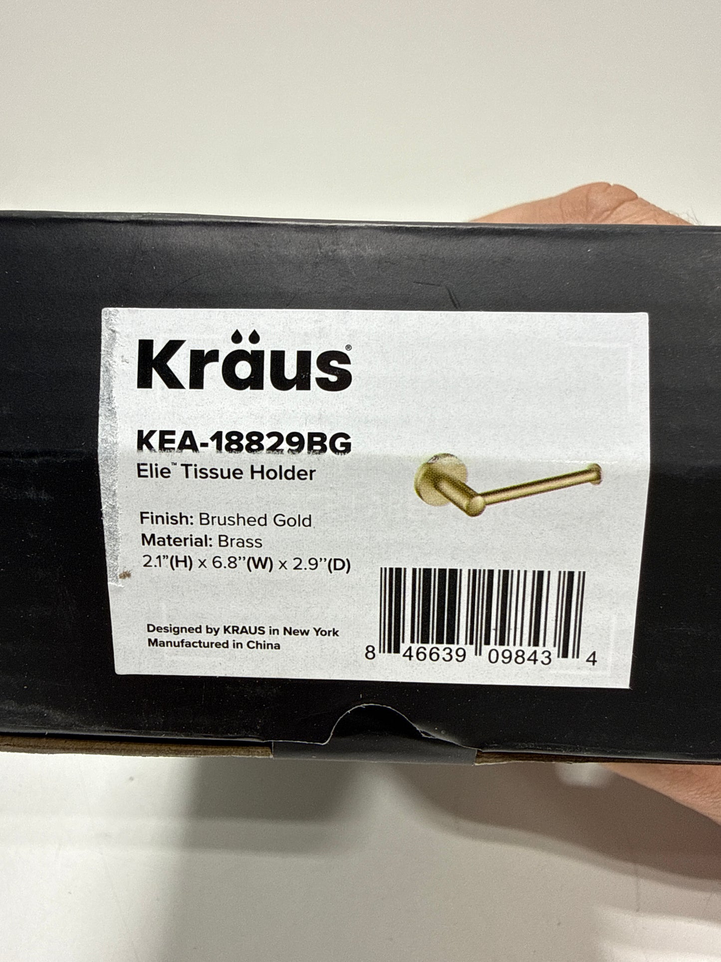 KRAUS Elie Bathroom Toilet Paper Holder in Brushed Gold