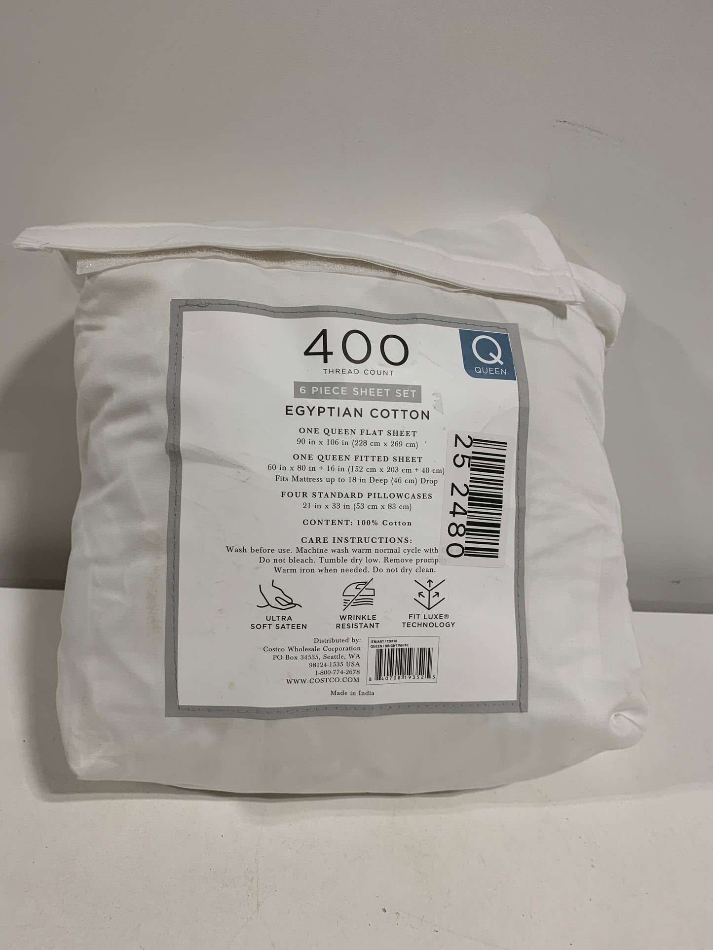 See Desc Hotel Signature Egyptian Cotton Queen Sheet Set 5 Piece 400 Tc White