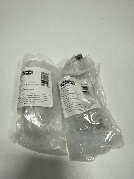 2 x Ashby 3 in. or 4 in. (76mm or 102mm) Traditional Polished Nickel Cabinet Cup Pull