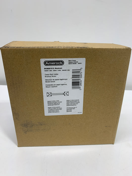 Blackrock Brushed Nickel Contemporary Pivoting Double Post Toilet Paper Holder