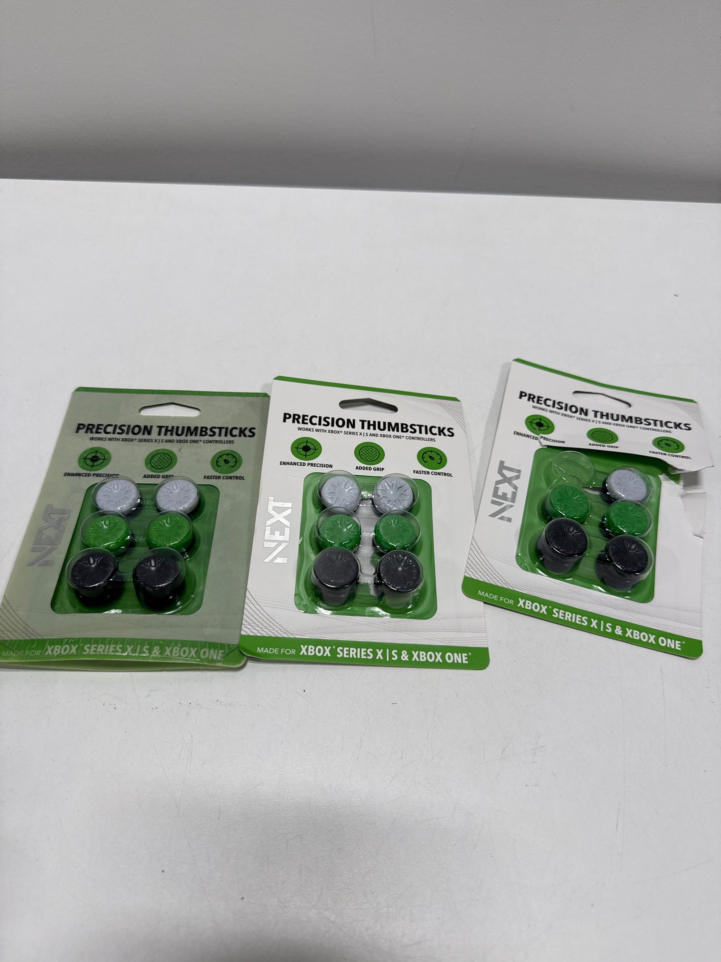 Lot of 3 NEXT - Precision Thumbstick Multi-Pack for Xbox Series X|S and Xbox One Controllers - Multi Color