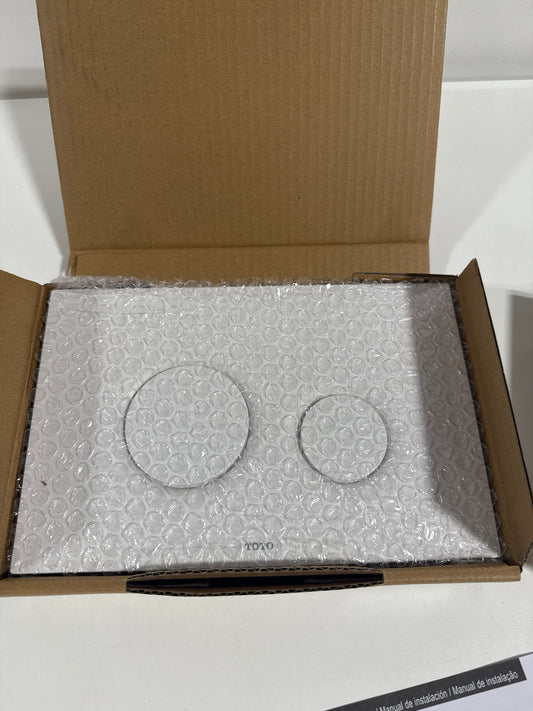 TOTO YT930 Dual Button Push Plate with Round Buttons Matte White
