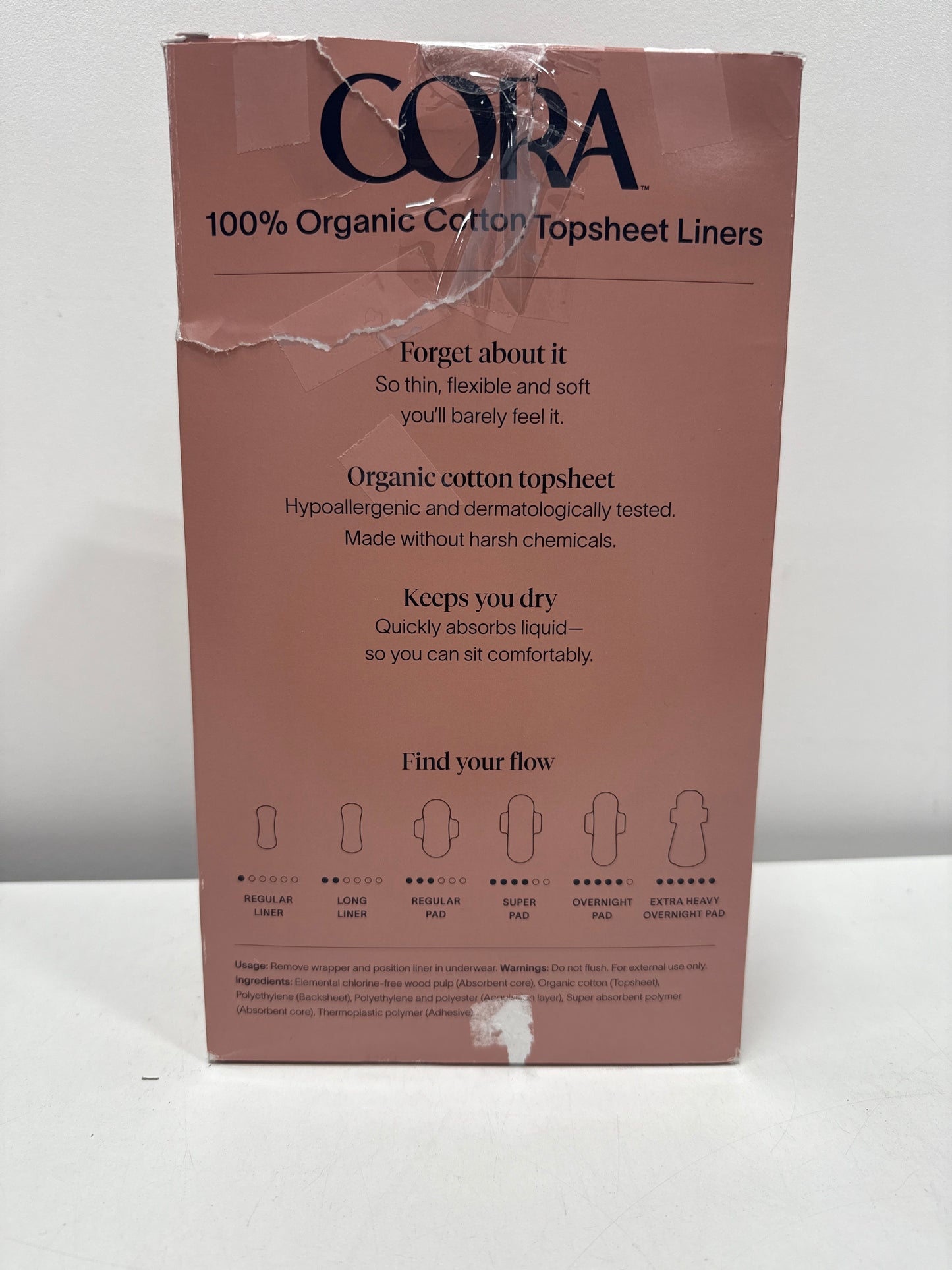 Cora 100% Organic Cotton Topsheet Liners 150 Count