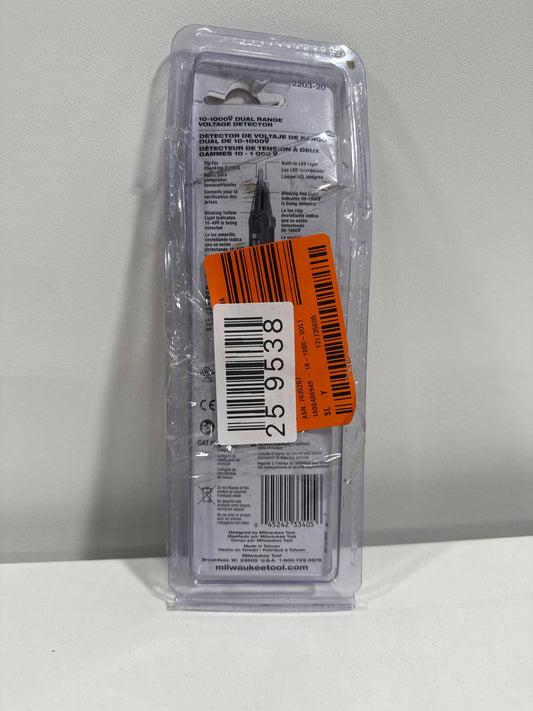 Milwaukee 10-1000 V Dual Range Voltage Tester 1 Pk