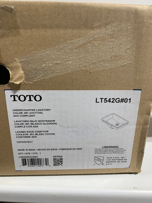 TOTO LT542G 19" Undermount Bathroom Sink with Overflow