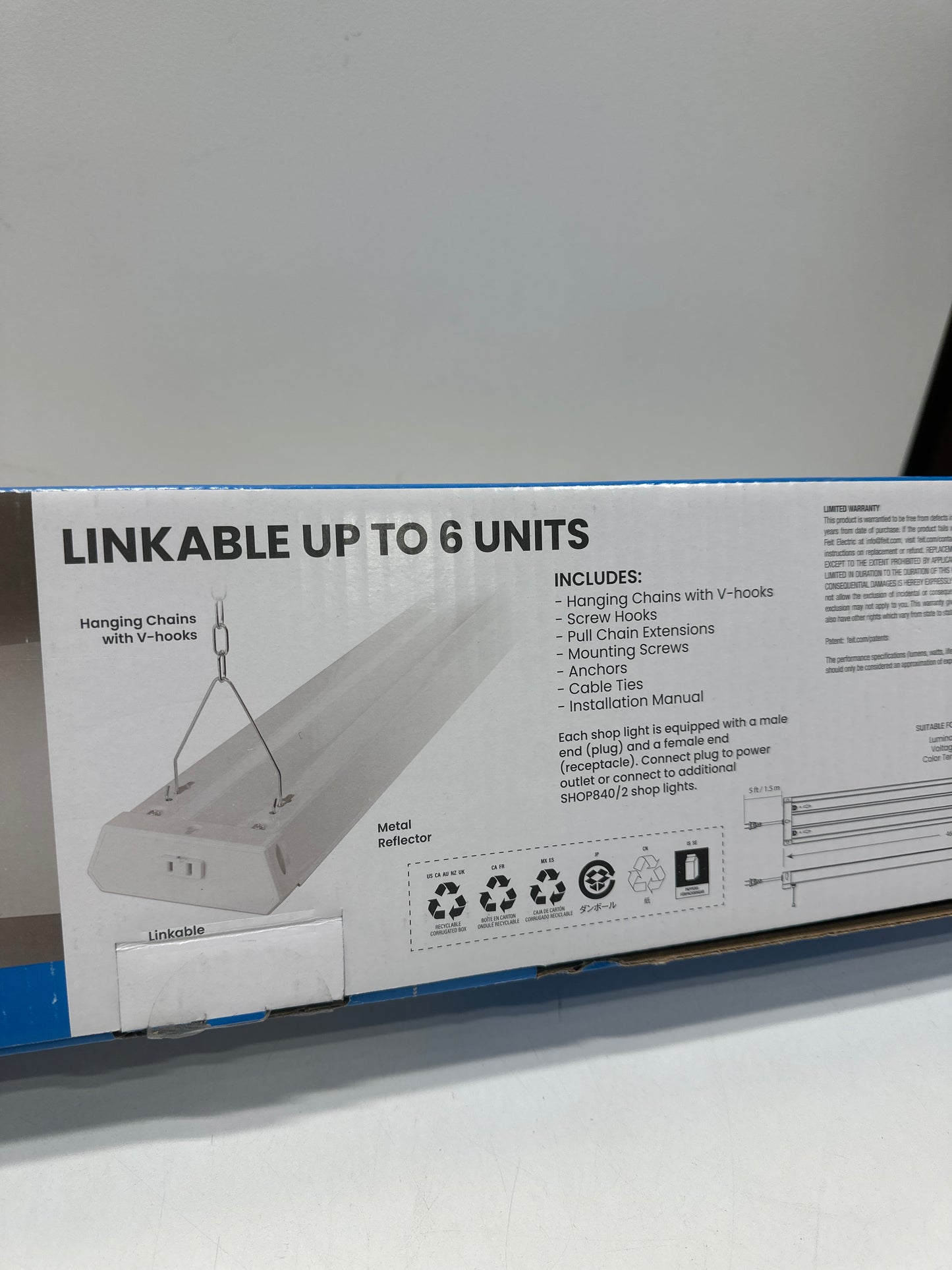 Feit 2-Pack 4 ft. LED Shop Light (4000K Cool White)