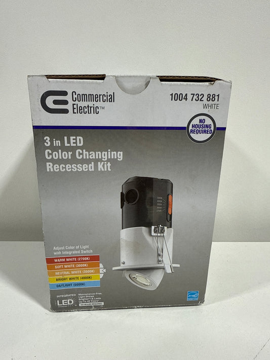 Premium Downlight 3 in. 2700K - 5000K White New Construction/Remodel Recessed Integrated LED Gimbal Kit