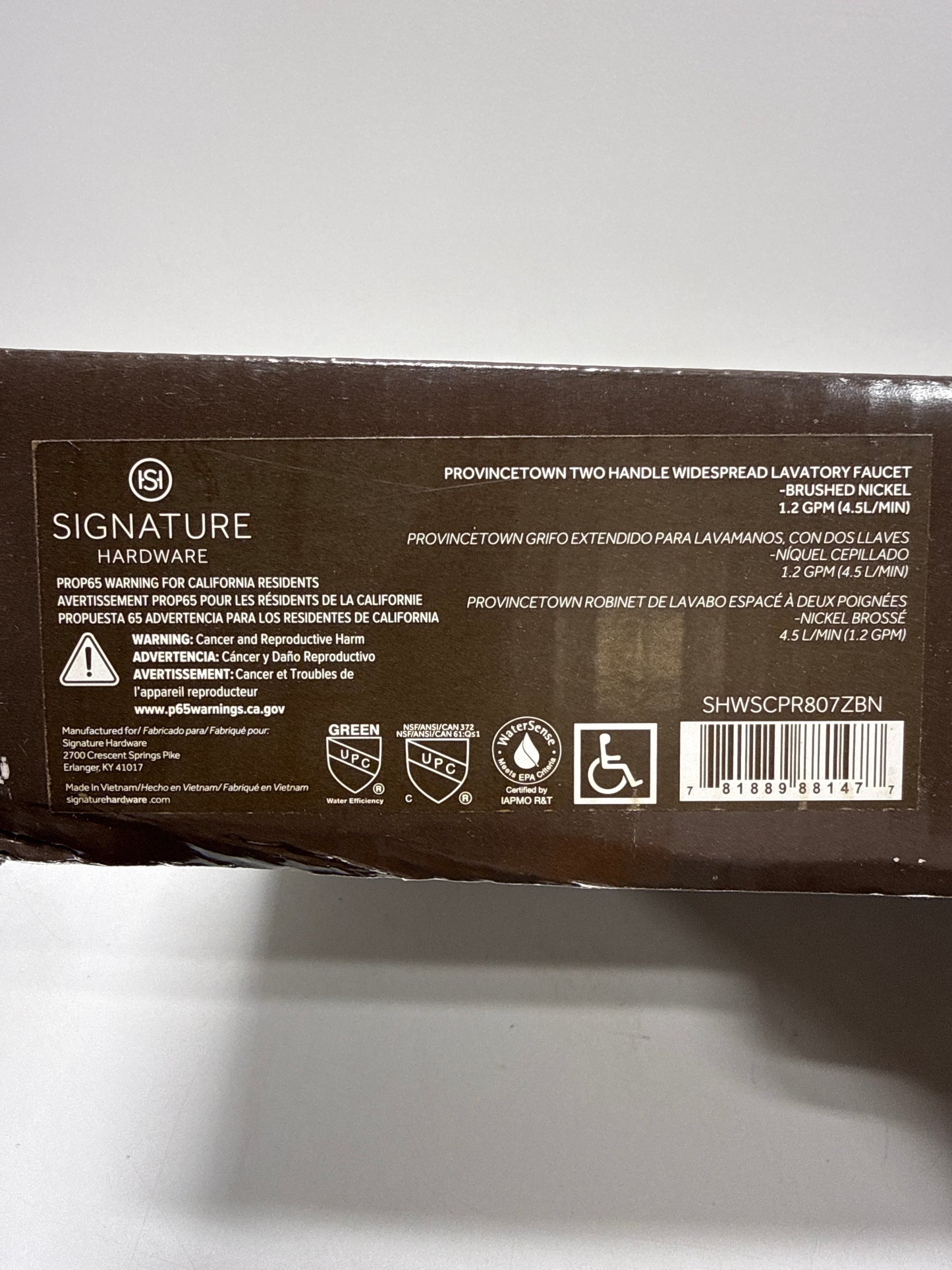 Signature Hardware Provincetown 1.2 GPM Widespread Bathroom Faucet