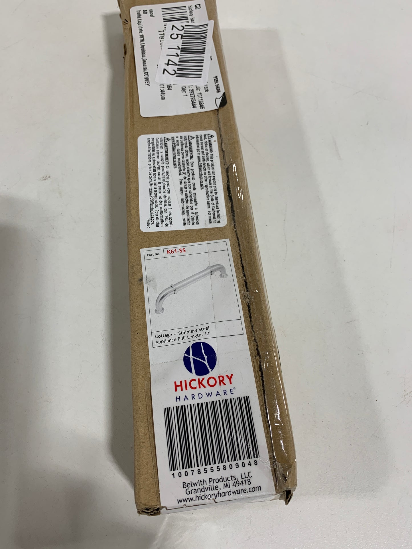 Hickory Hardware Cottage 12" Center to Center Vintage Farmhouse Country Appliance Handle / Appliance Pull