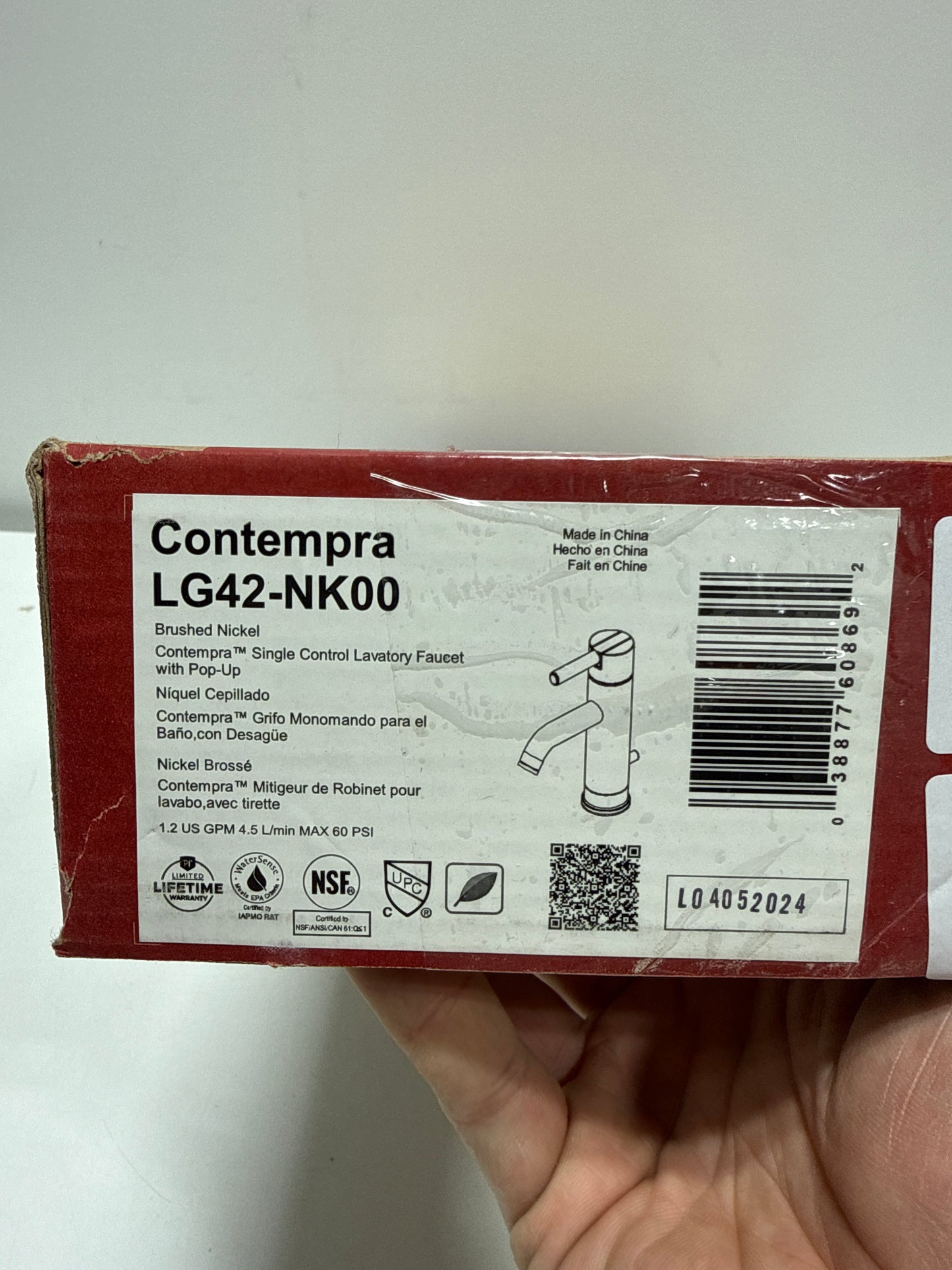 Pfister Contempra Single Control Bathroom Faucet Brushed Nickel