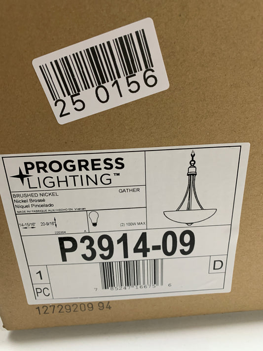 Progress Lighting Gather 15 Inch Large Pendant Gather - P3914-09 - Transitional