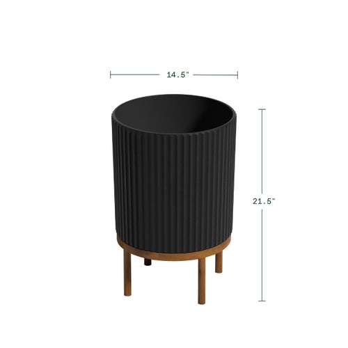 21.5” Capri Planter with Wood Stand by Veradek, 2-pack