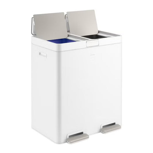 Kohler 82L Dual Bin Step Trash Can White