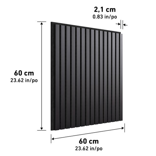 Artika Sonolok Wall Acoustic Panel Black Set 23.6" X 23.6" 4 Pack