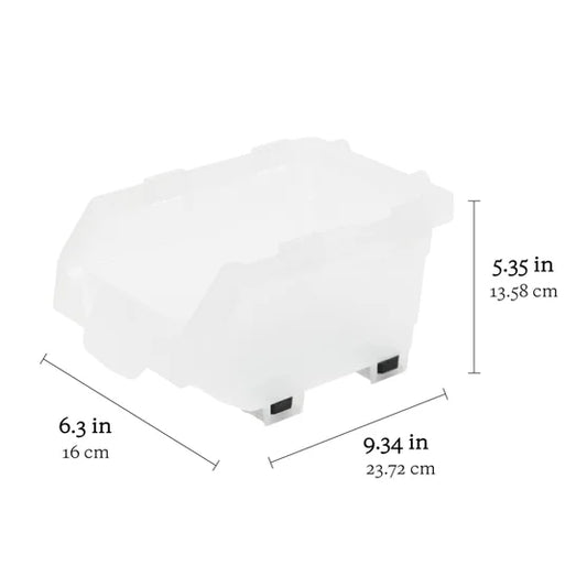 Clearly Stacking Storage Bins, 16-pack