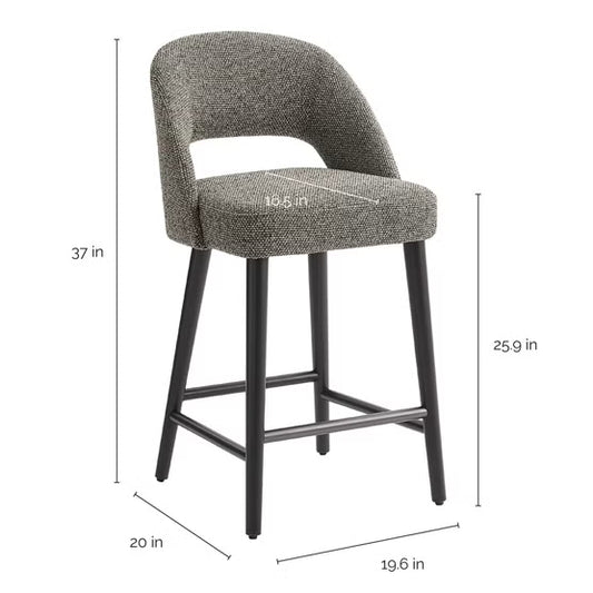 Scratch Aiden & Ivy Lilah Counter Stool in Dark Gray, Set of 2