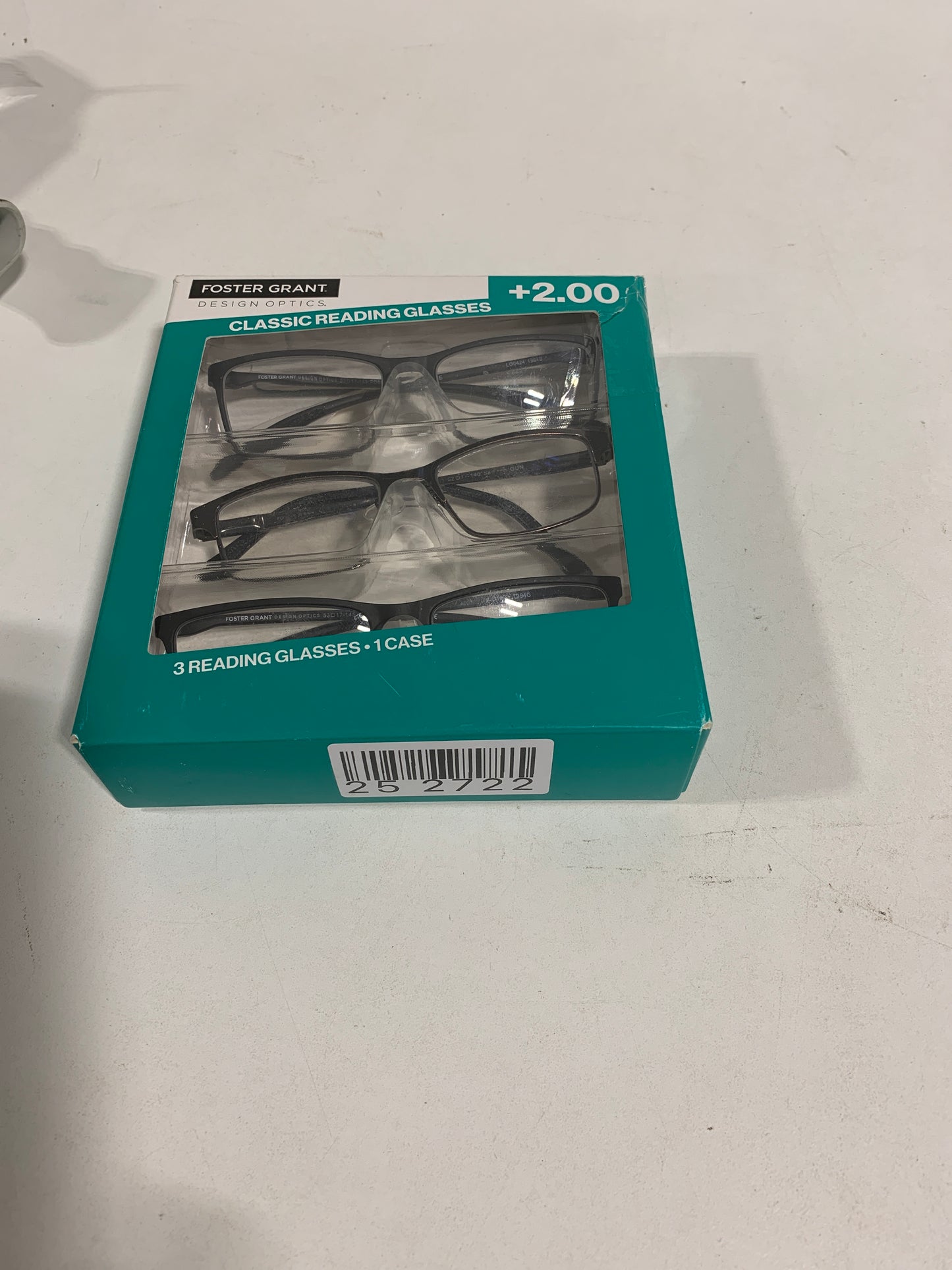 DesginOptics by Foster Grant Classic Reading Glasses +2.00 3 Count