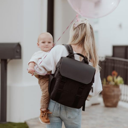 PAPERCLIP Diaper Bag Backpack with Patented Changing Station - Unisex Baby Bag for Travel - Large Eco-Friendly Diaper Bags for Mom and Dad (Forest Black)